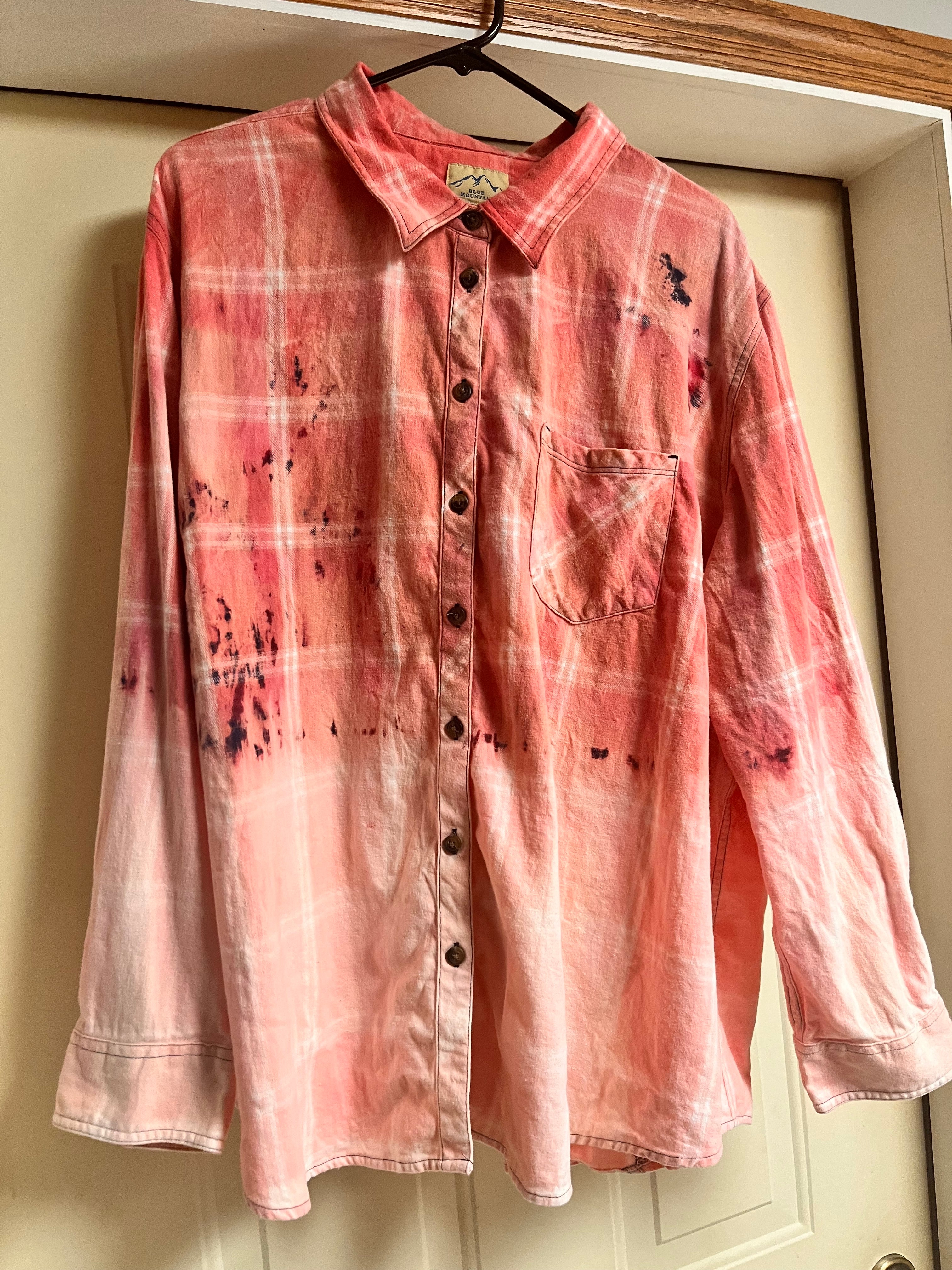 Pink/Light Pink Bleached Flannel