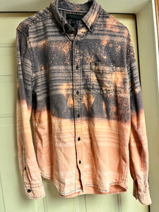 Gray/Peach Bleached Flannel