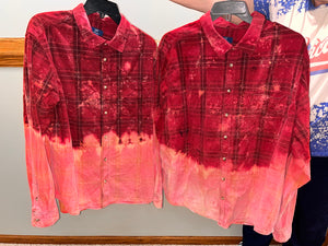 Red Corduroy Bleached Flannel