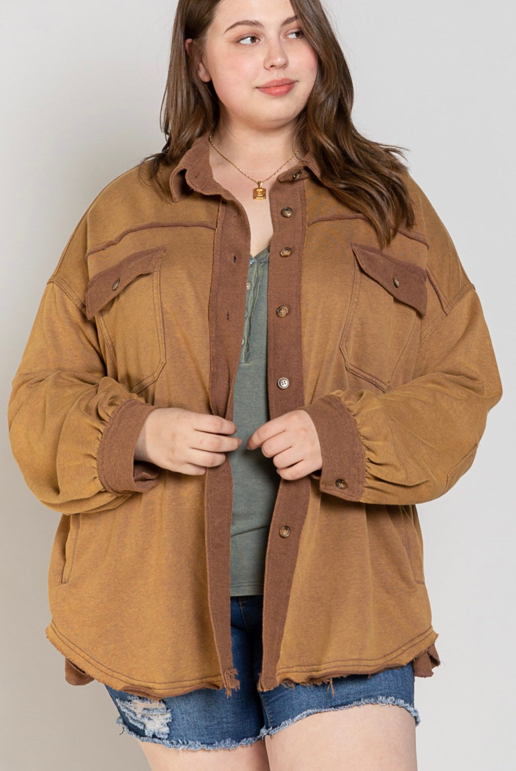 Curvy Molly Mineral Washed Jacket