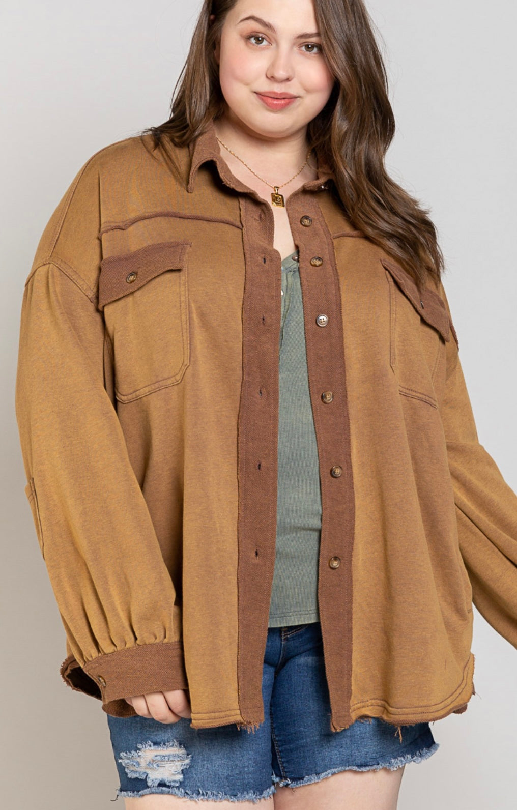 Curvy Molly Mineral Washed Jacket