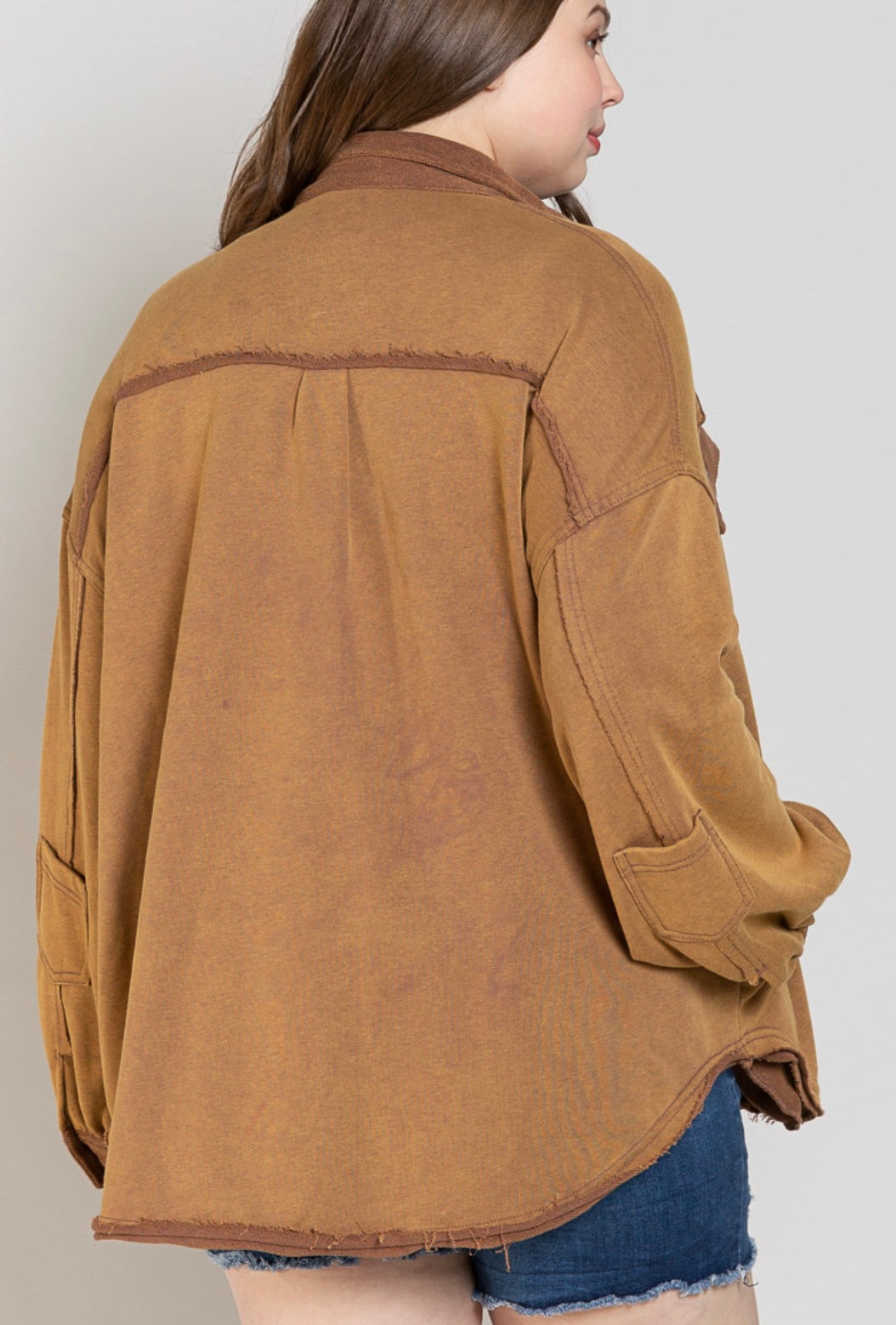 Curvy Molly Mineral Washed Jacket