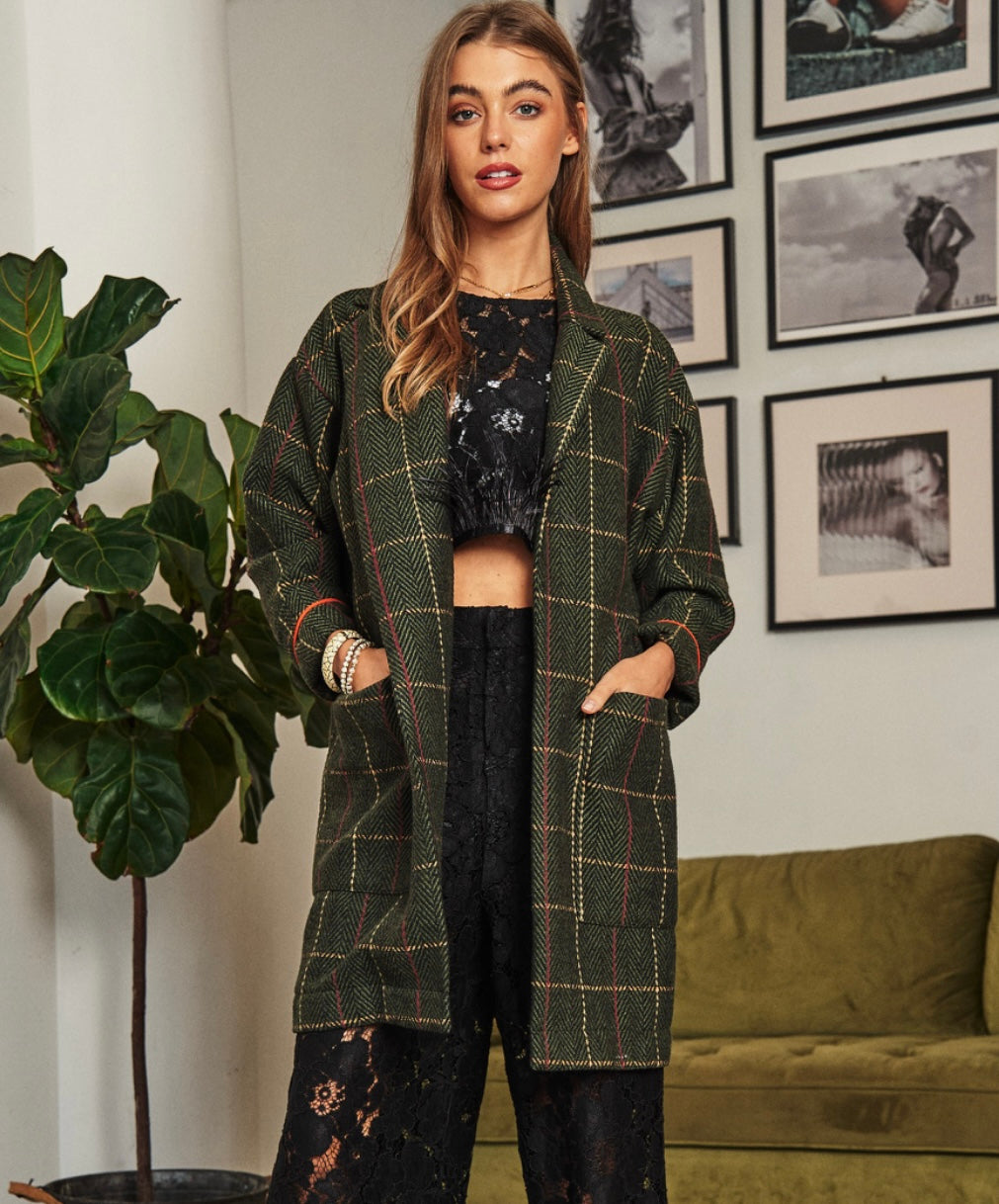 Dani Plaid Coat