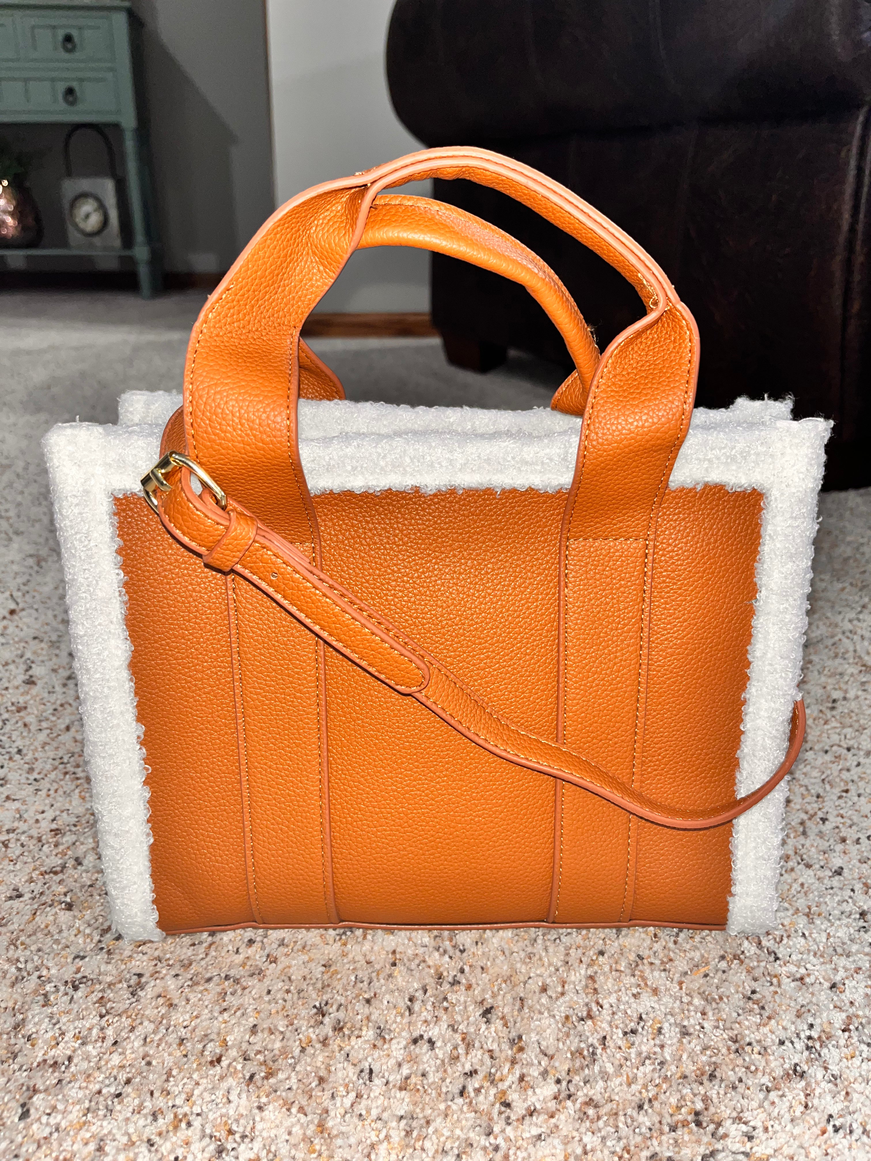 Sherpa Lined Tote Bag