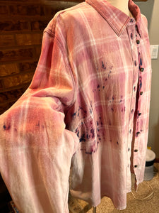 Pink/Light Pink Bleached Flannel