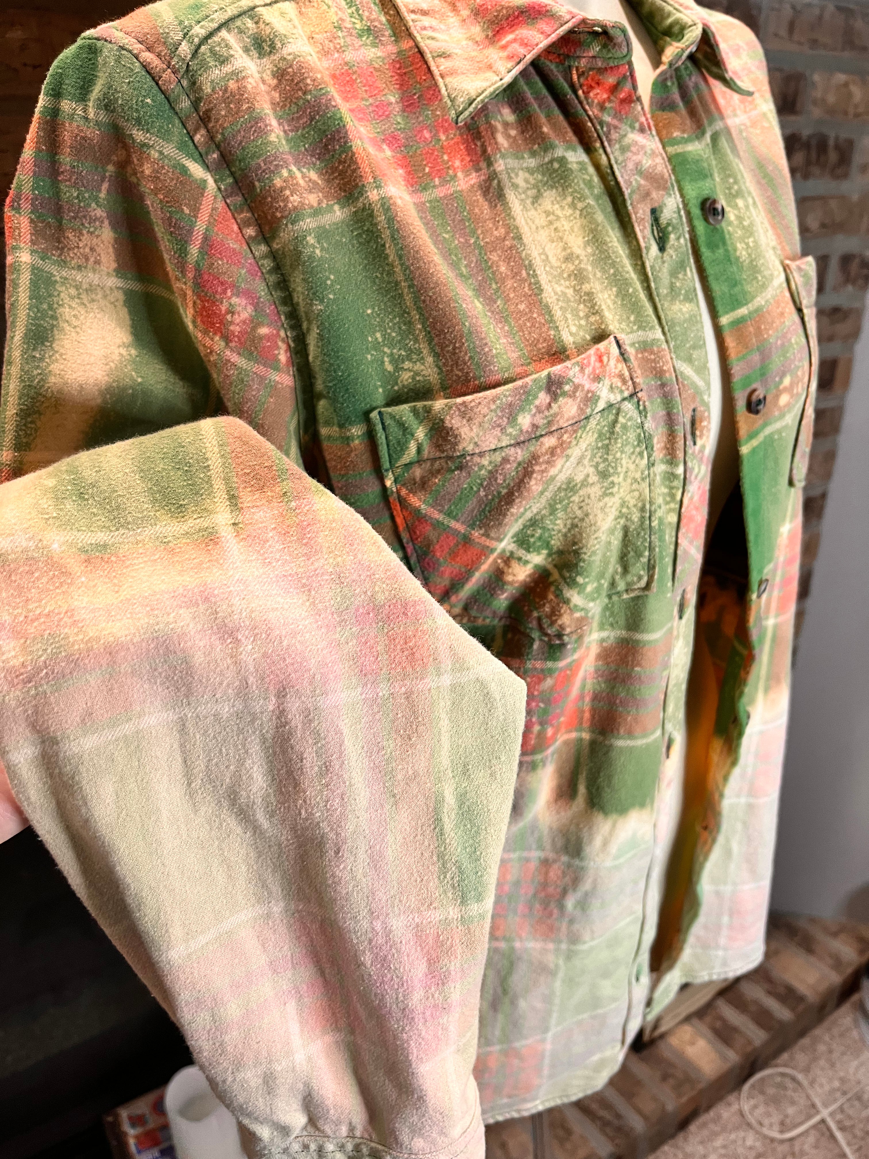 Green Bleached Flannel