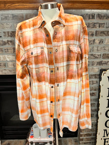 Orange Bleached Flannel