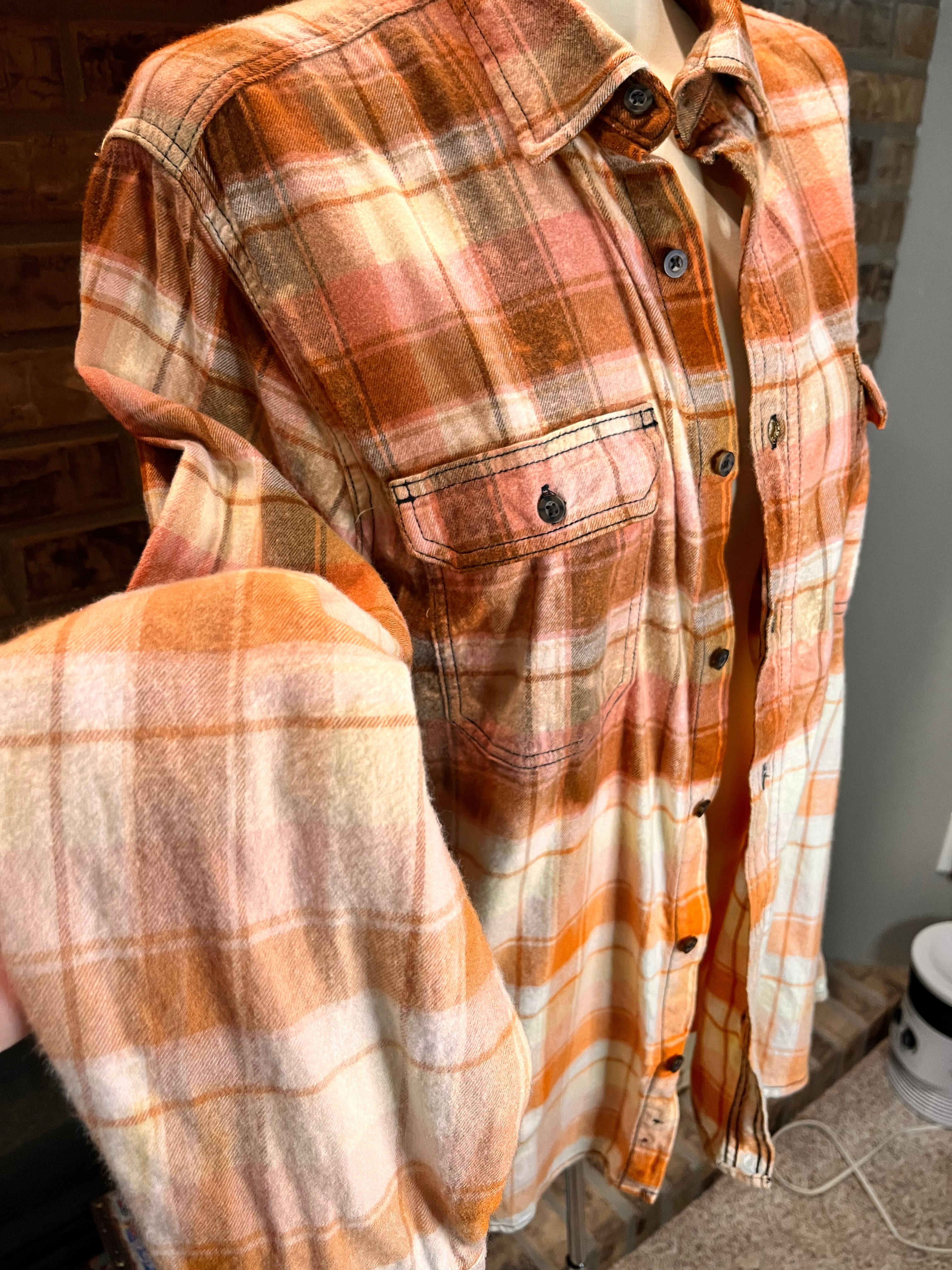 Orange Bleached Flannel