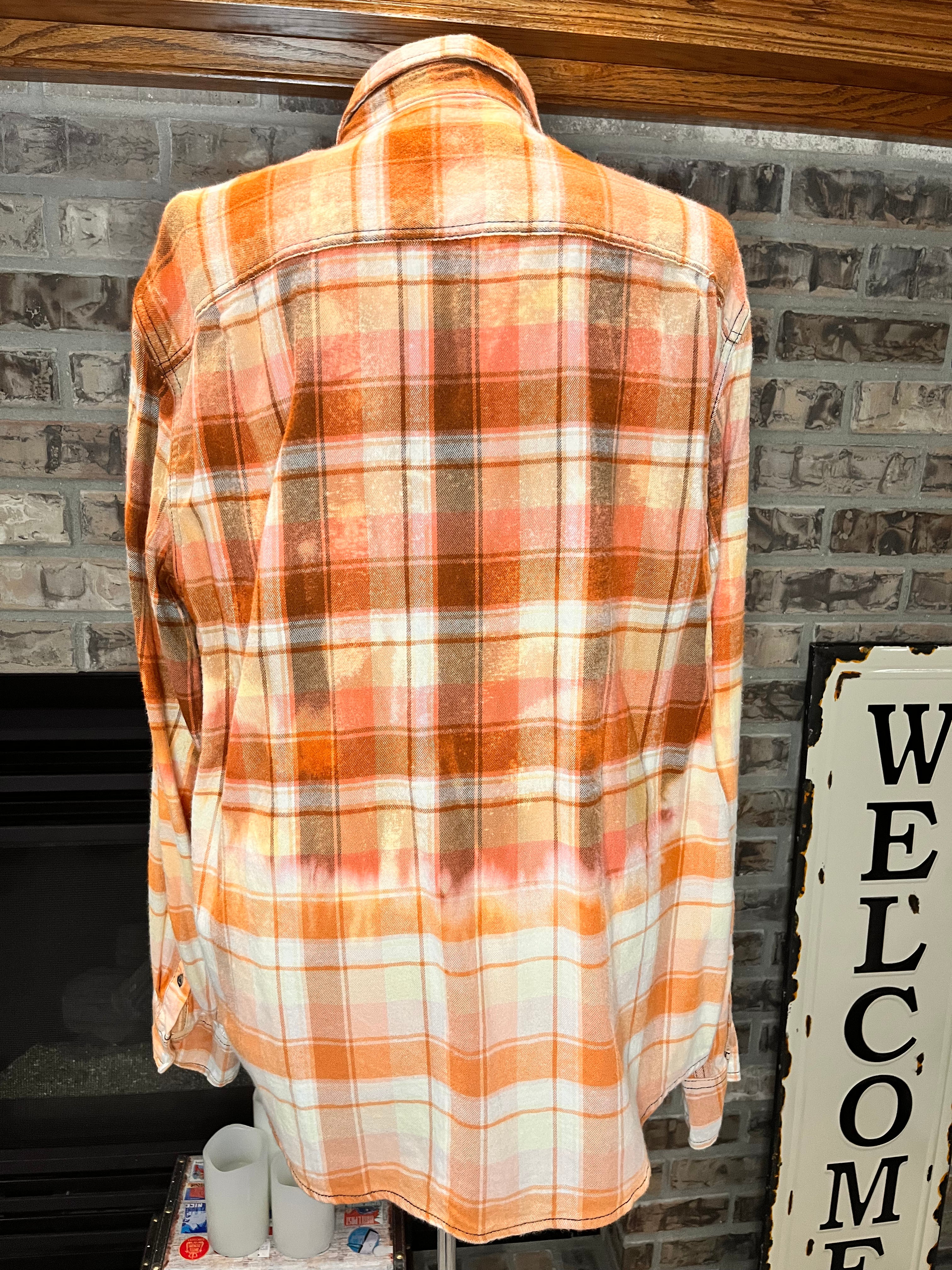 Orange Bleached Flannel