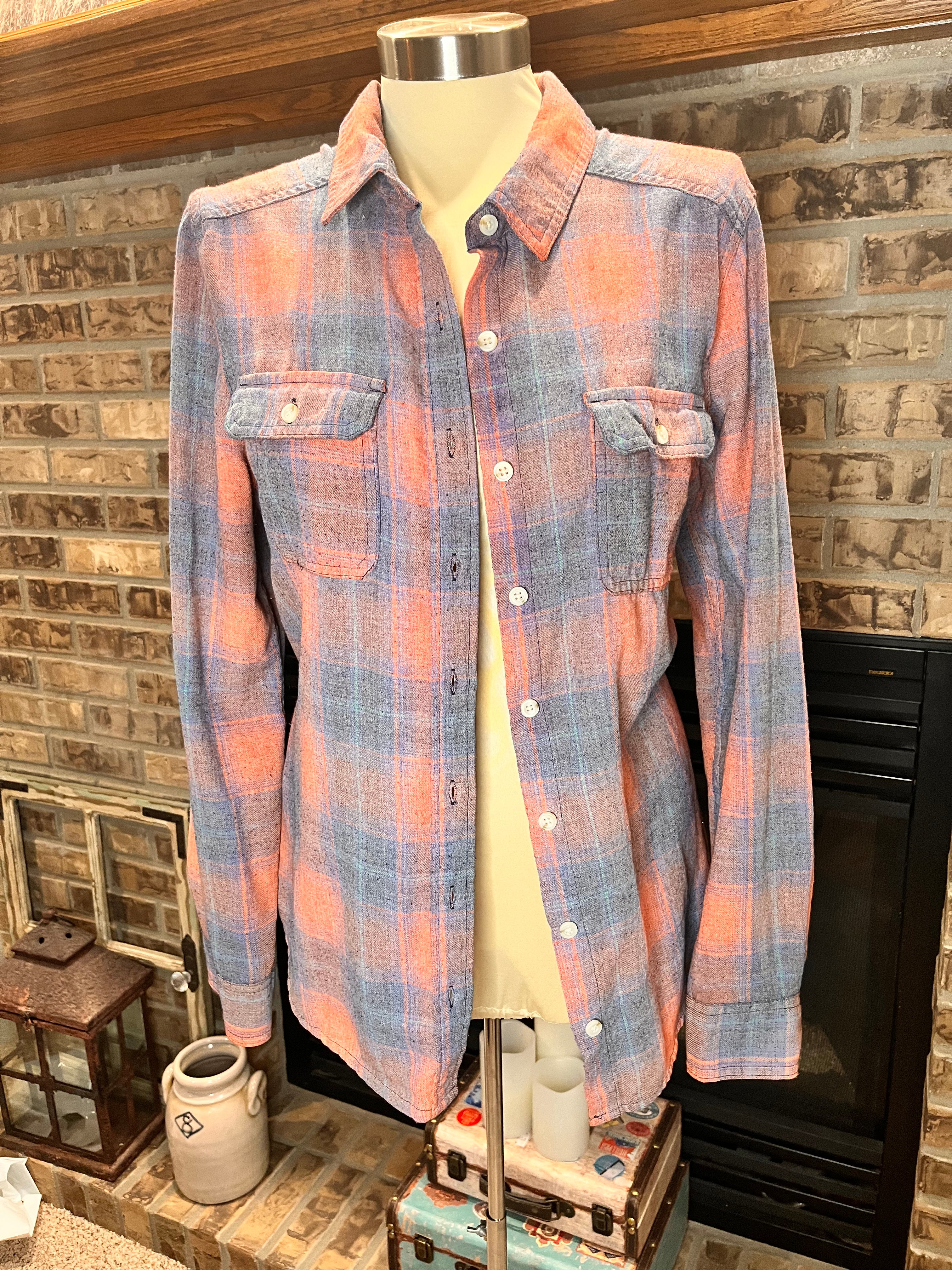 Red/Blue Faded Flannel