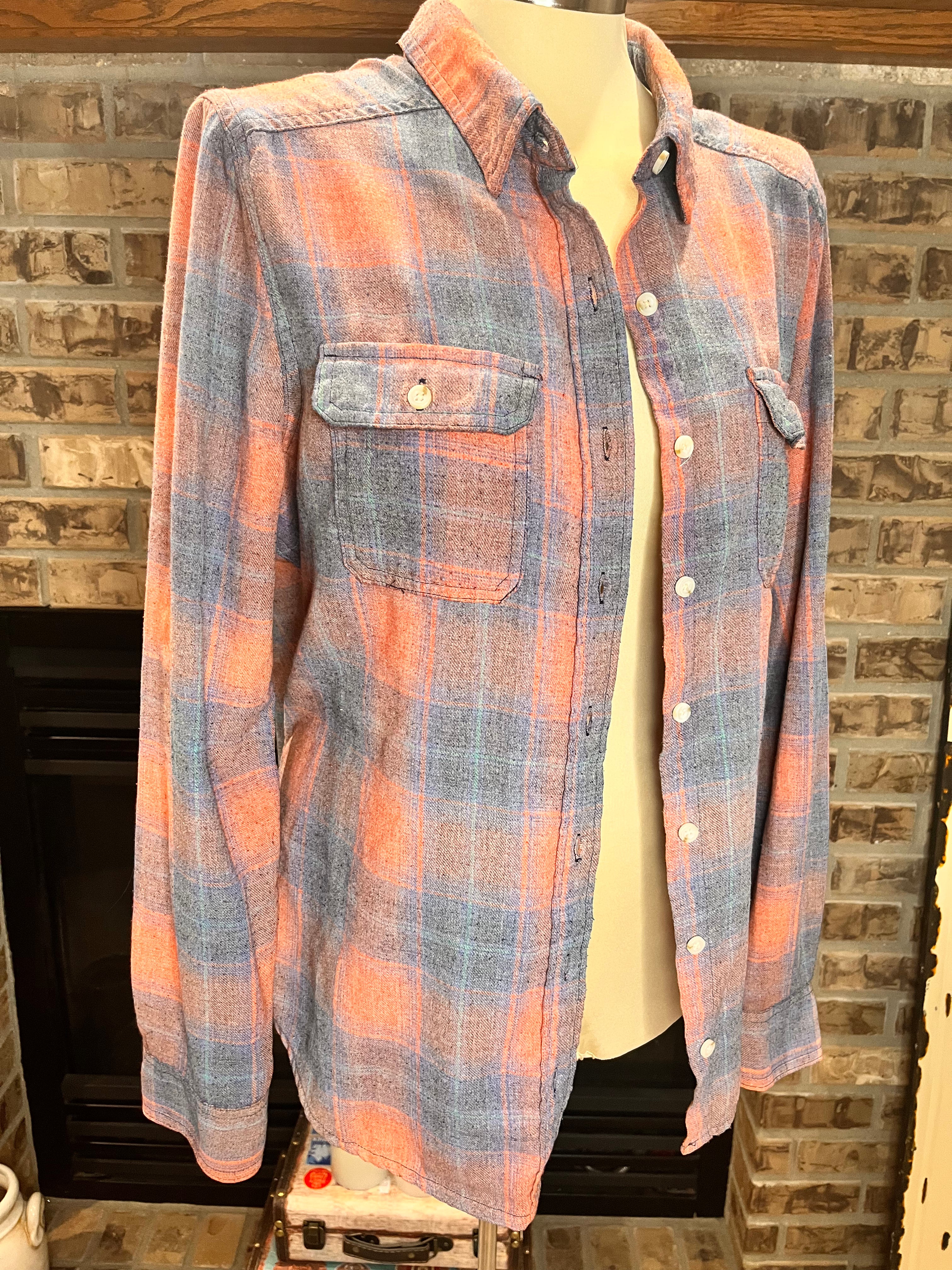 Red/Blue Faded Flannel