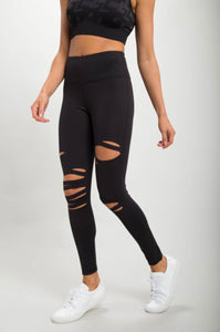 Mono B Laser Cut Leggings in Black