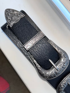 Double Buckle Elastic Waist Belt