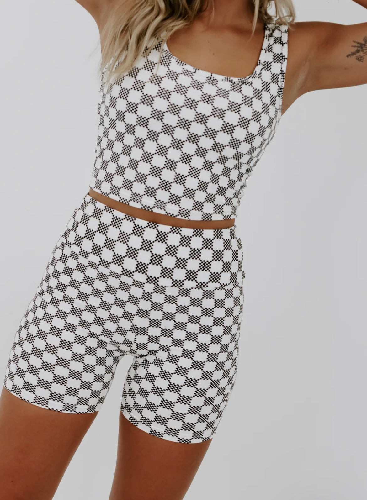 Checkered Ribbed Seamless Set