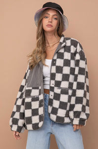 Checkered Fleece Jacket