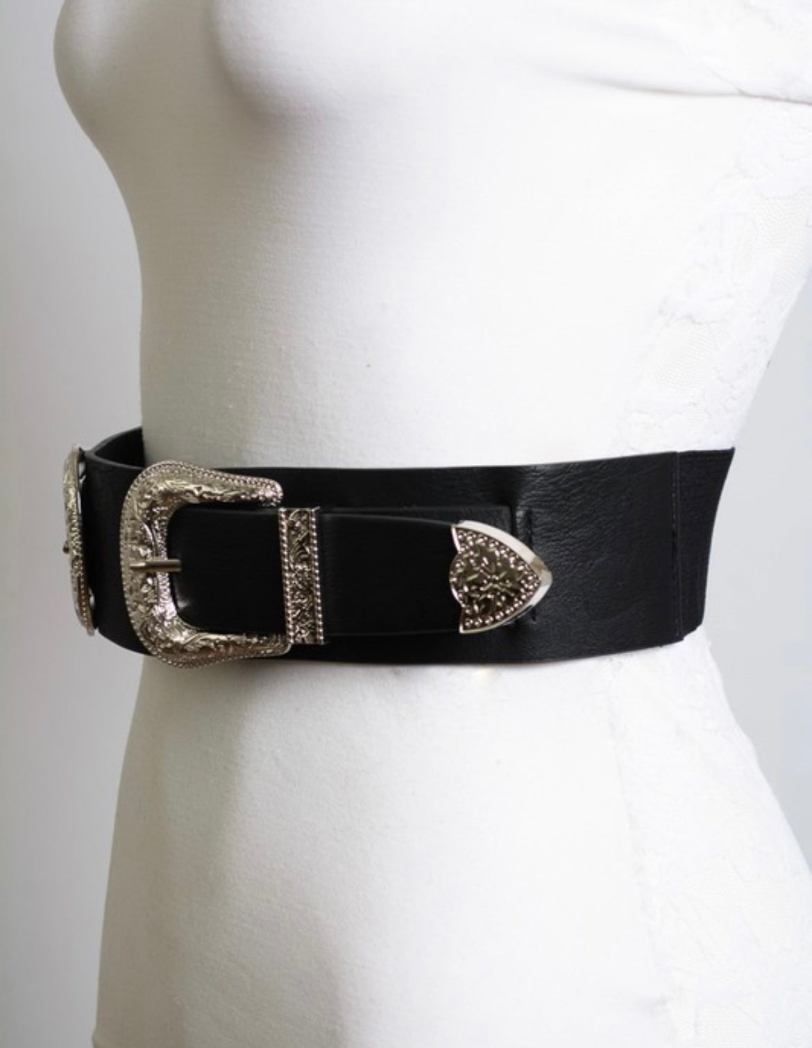 Double Buckle Elastic Waist Belt