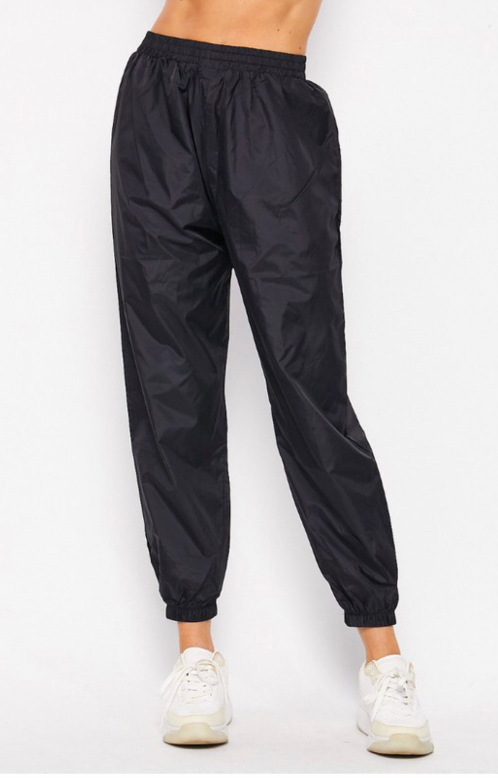 Nylon joggers in Black