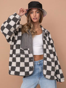 Checkered Fleece Jacket