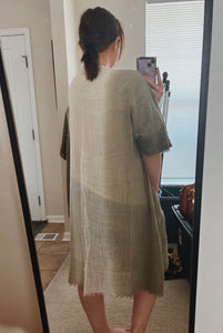 Cotton Ombré Kimono in Sage Green